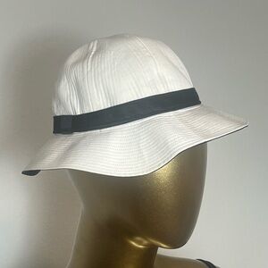 Vintage CHANEL Cream and Black Bucket Hat